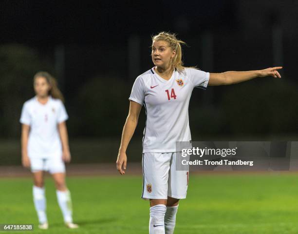 Ada Hegerberg of Norway during the Women's International Friendly match between Norway and Iceland at Estadio Algarve on March 1, 2017 in Faro,...