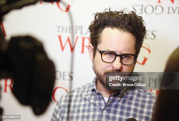 Producer J.J. Abrams attends a press conference for his Broadway producing debut of "The Play That Goes Wrong" at Sardi's on March 2, 2017 in New...