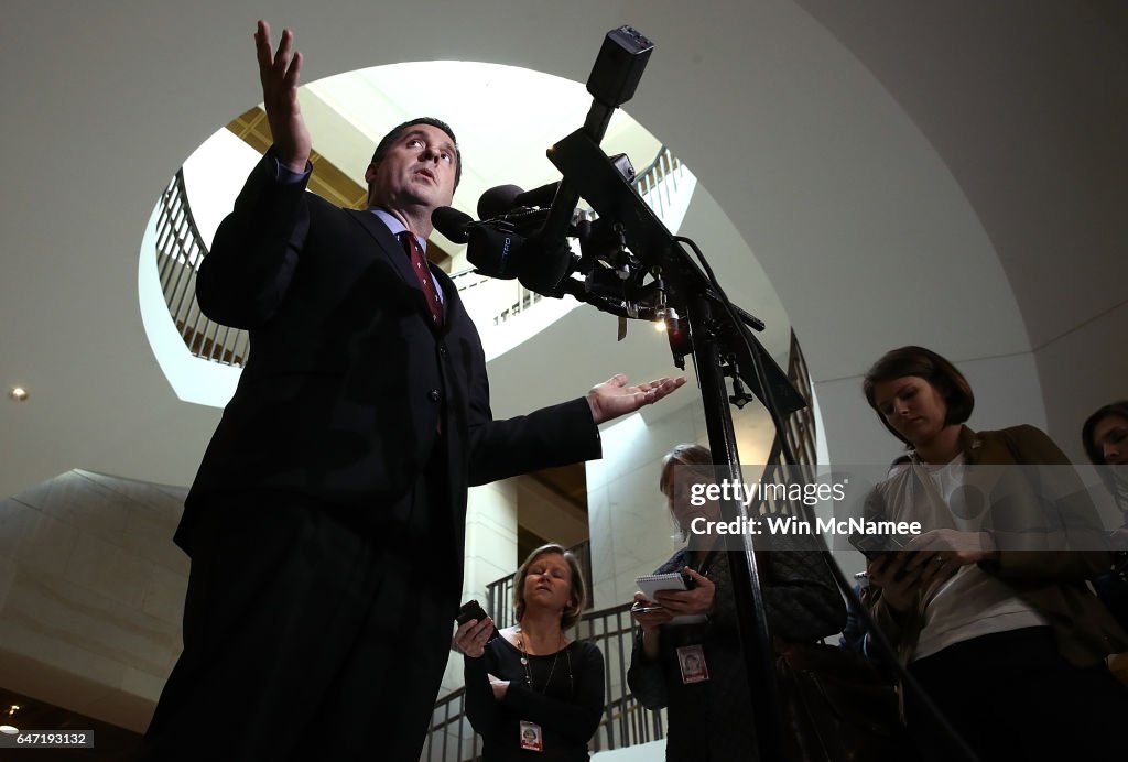 Chairman Of House Intel Committee Devin Nunes (R-CA) Briefs Media On Committee Inquiry Into Session's Russian Ties