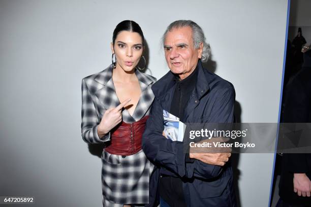 Kendall Jenner and Patrick Demarchelier attend the Cocktail Reception For The LVMH PRIZE 2017 on March 2, 2017 in Paris, France.