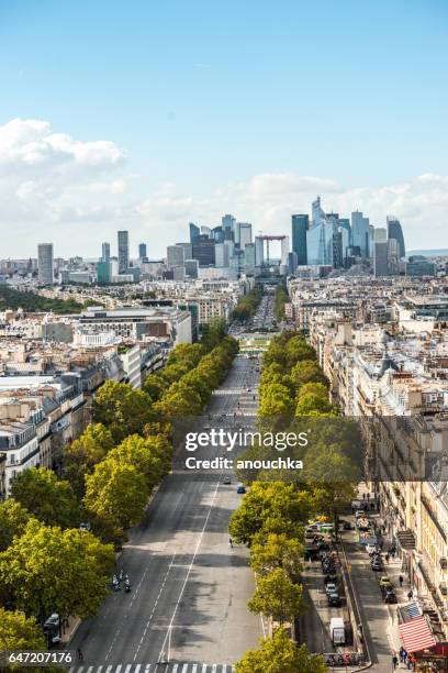 paris cityscape from above, france - paris right bank stock pictures, royalty-free photos & images