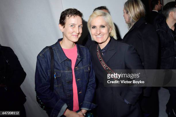 Sarah Andelman and Maria Grazia Chiuiri attend the Cocktail Reception For The LVMH PRIZE 2017 on March 2, 2017 in Paris, France.