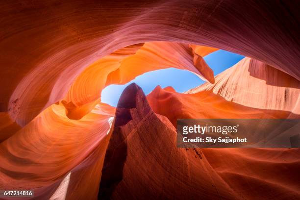 antelope canyon natural rock formation - antelope canyon stock pictures, royalty-free photos & images