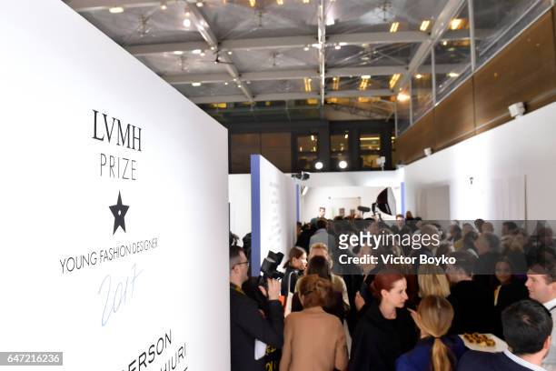 General view of the Cocktail Reception For The LVMH PRIZE 2017 on March 2, 2017 in Paris, France.