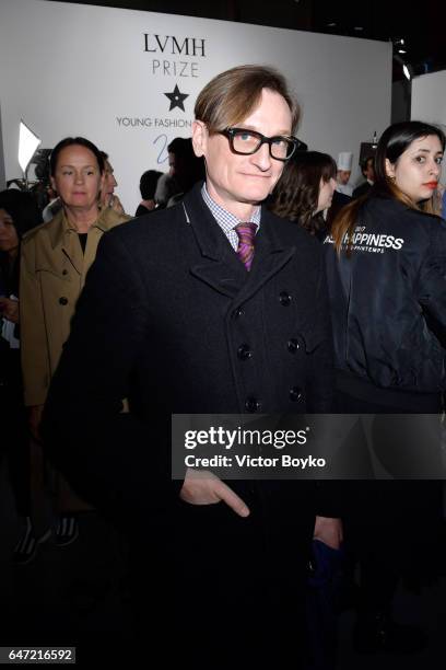 Hamish Bowles attends the Cocktail Reception For The LVMH PRIZE 2017 on March 2, 2017 in Paris, France.