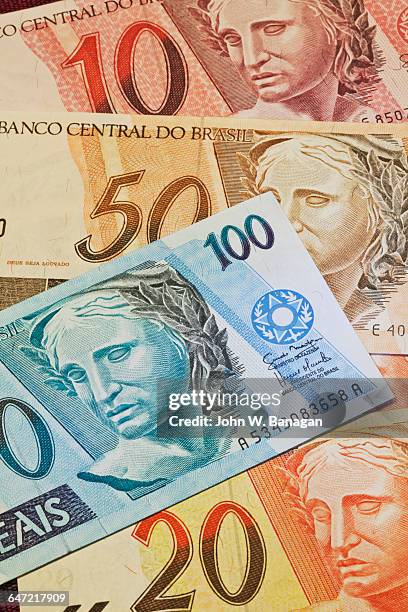 brazil bank notes - paper currency - fotografias e filmes do acervo