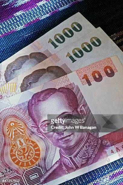 thailand money - thai currency stock pictures, royalty-free photos & images