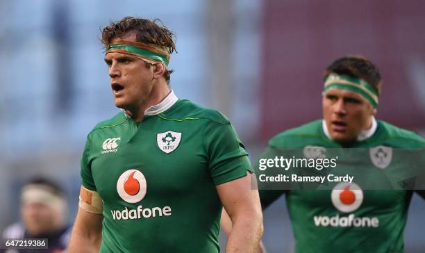 Dublin , Ireland - 25 February 2017; Jamie Heaslip of Ireland during the RBS Six Nations Rugby Championship game between Ireland and France at the...