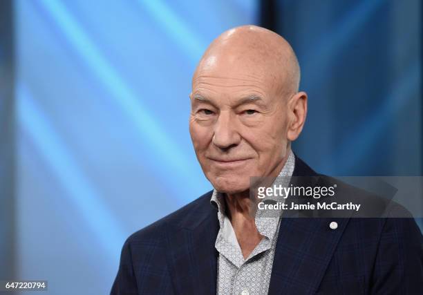 Patrick Stewart attends the Build Series Presents Hugh Jackman And Patrick Stewart Discussing "Logan" at Build Studio on March 2, 2017 in New York...