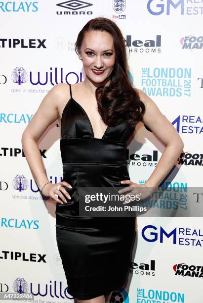 Frankie Poultney attends the London Football Awards on March 2, 2017 in London, United Kingdom.