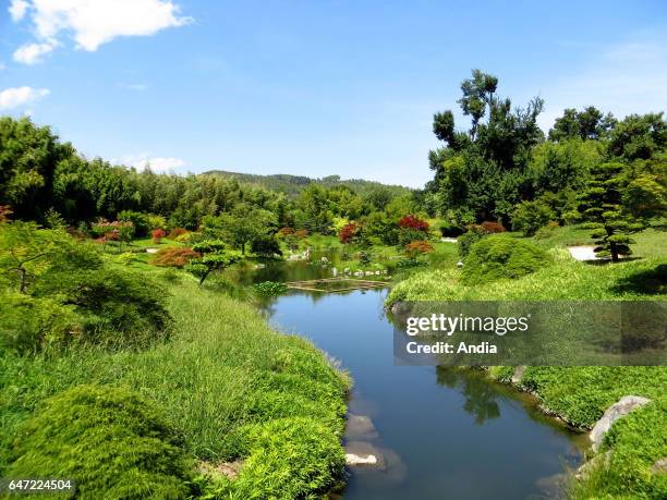 Private botanical garden "Bambouseraie de Prafrance", near Anduze . A bamboo collection on a surface area of 34 hectares established in 1856 by...