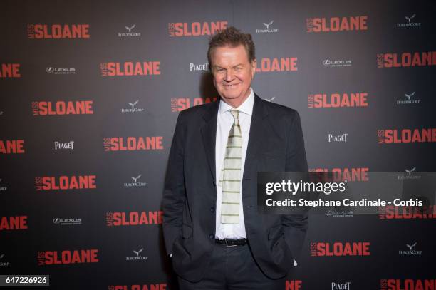 Director John Madden attends the "Miss Sloane" Paris Premiere at Cinema UGC Normandie on March 2, 2017 in Paris, France.