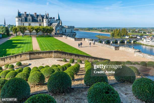 The "Chateau d'Amboise" castle . Situated by the river Loire, the castle is classified as a historical site ("French monument historique", last...
