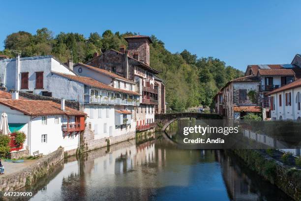 Saint-Jean-Pied-de-Port, south-western France,, News Photo