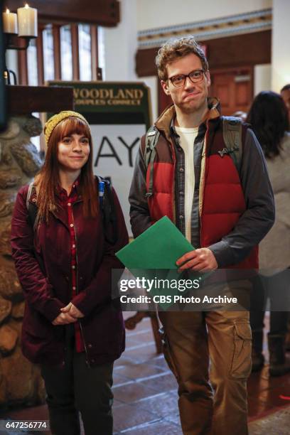 Getaway" -- Pictured: Renée Felice Smith and Barrett Foa . After the U.S. Treasury Department is hacked, Nell and Eric go undercover inside a...