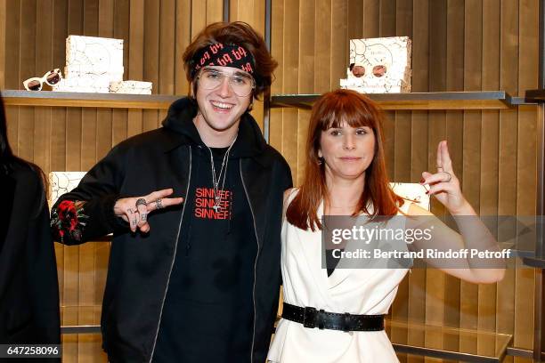 Gabriel-Kane Day-Lewis and DJ of the event Cecile Togni attend the Max Mara 'Prism in Motion' Eventas, with the presentation of the new collection...