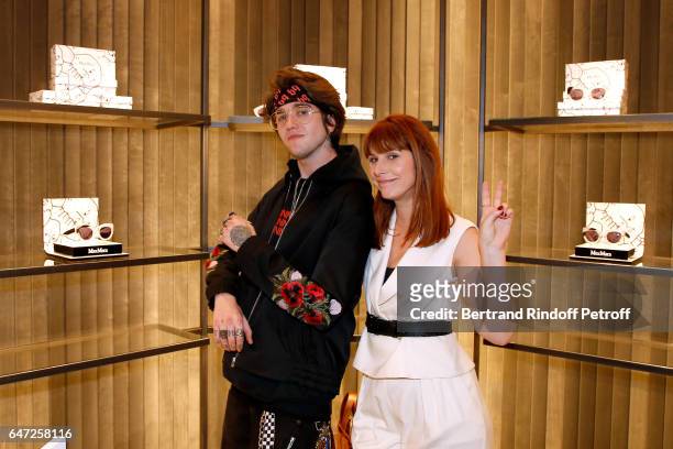 Gabriel-Kane Day-Lewis and DJ of the event Cecile Togni attend the Max Mara 'Prism in Motion' Eventas, with the presentation of the new collection...