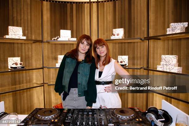 Ana Girardot and DJ of the event Cecile Togni attend the Max Mara 'Prism in Motion' Eventas, with the presentation of the new collection Capsule of...