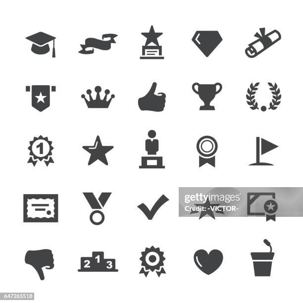 stockillustraties, clipart, cartoons en iconen met sociale prestatie icons - slimme serie - tevreden