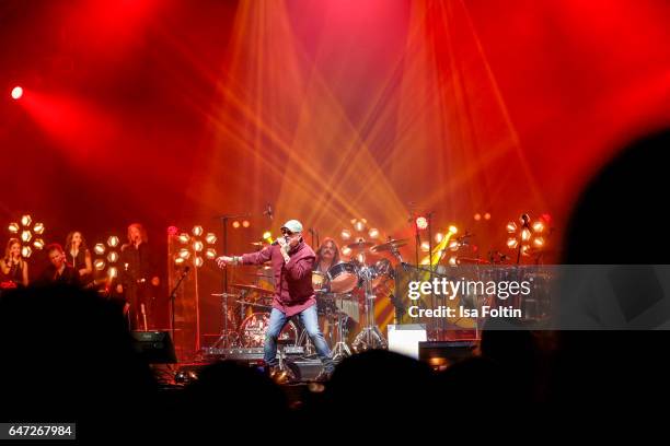 British singer, guitar player and composer Chris Thompson performs at the Man Doki Soulmates: Wings Of Freedom Concert on March 1, 2017 in Paris,...