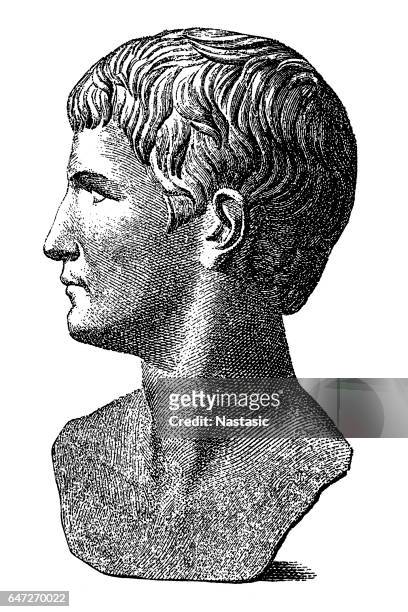 caligula ,gaius julius caesar augustus germanicus - germanicus stock illustrations