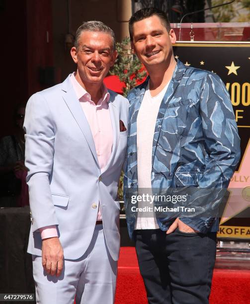 Elvis Duran and Alex Carr attend the ceremony honoring Elvis Duran with a Star on The Hollywood Walk of Fame held on March 2, 2017 in Hollywood,...