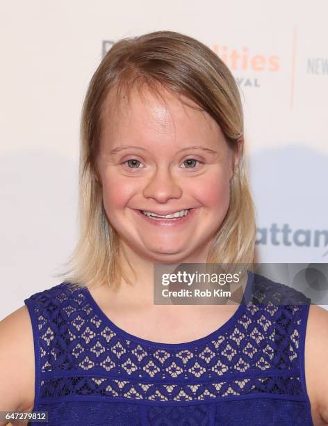 Lauren Potter is honored at the 2017 ReelAbilities Inclusion Award at JCC Manhattan on March 2, 2017 in New York City.