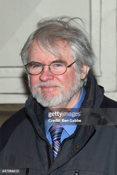 Playwright Christopher Durang attends the "Significant Other" Opening Night Premiere at Booth Theatre on March 2, 2017 in New York City.