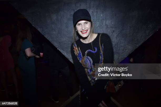 Alla Kostromichova attends Balmain aftershow Party as part of Paris Fashion Week Womenswear Fall/Winter 2017/2018 at Manko Paris on March 2, 2017 in...