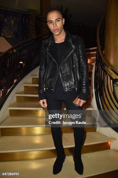 Olivier Rousteing attends Balmain aftershow party as part of Paris Fashion Week Womenswear Fall/Winter 2017/2018 at Manko Paris on March 2, 2017 in...