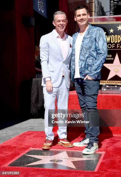 Radio personality Elvis Duran , with his partner Alex Carr, receives a star on the Hollywood Walk of Fame on March 2, 2017 in Los Angeles, California.