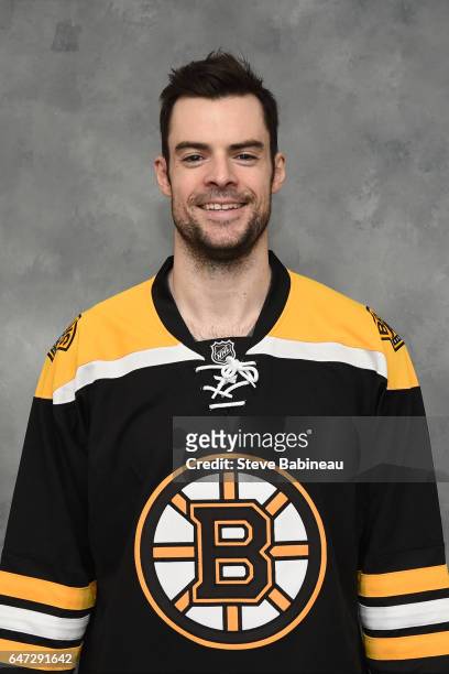 Drew Stafford of the Boston Bruins poses for his official headshot of the 2016-2017 season before the game against the New York Rangers at the TD...