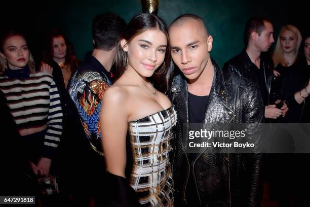 Madison Beer and Olivier Rousteing attend Balmain aftershow party as part of Paris Fashion Week Womenswear Fall/Winter 2017/2018 at Manko Paris on...