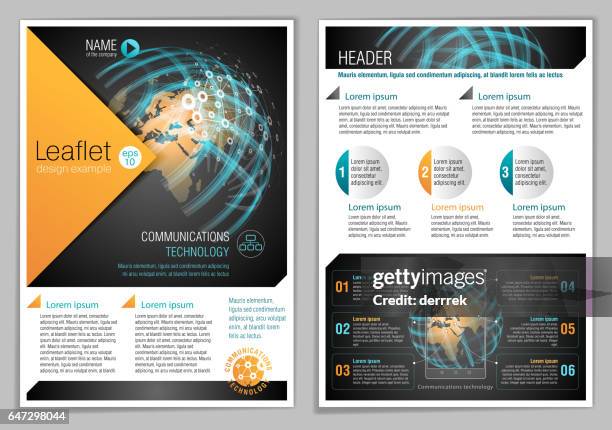 Generic Leaflet Example Leaflet Design Example Global Communications High-Res Vector Graphic ...