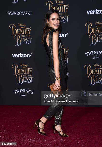 Personality Louise Roe attends Disney's "Beauty and the Beast" premiere at El Capitan Theatre on March 2, 2017 in Los Angeles, California.