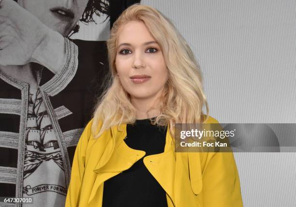 Fashion designer Camille Seydoux attends the Alexis Mabille show as part of the Paris Fashion Week Womenswear Fall/Winter 2017/2018 on March 2, 2017...