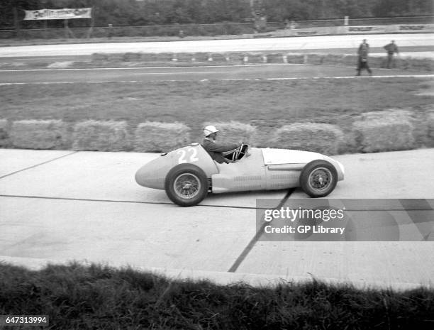 Harry Schell driving the maserati interim at the Berlin Grand Prix, 1954.
