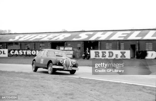 Jag 400, woodcote Jaguar 3.8 at Goodwood, 1961.
