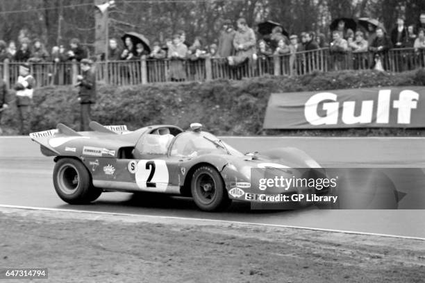 Boac 1000 Brands Hatch, Chris Amon/Arturo Merzario, in Ferrari 512s 2.