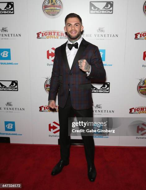 Bantamweight champion Cody Garbrandt attends the ninth annual Fighters Only World Mixed Martial Arts Awards at The Palazzo Las Vegas on March 2, 2017...