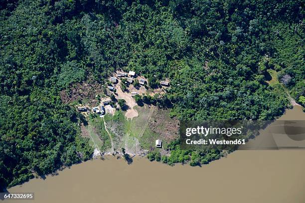 brazil, para, itaituba, sawle muybu, village of mudndururu people, rio tapajos - brazil village stock pictures, royalty-free photos & images