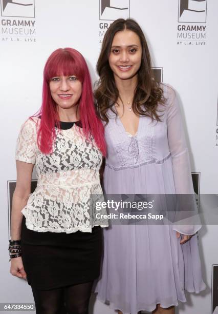Managing Editor for Yahoo Music Lyndsey Parker and singer/songwriter Dia Frampton attend Spotlight: Dia Frampton at The GRAMMY Museum on March 2,...