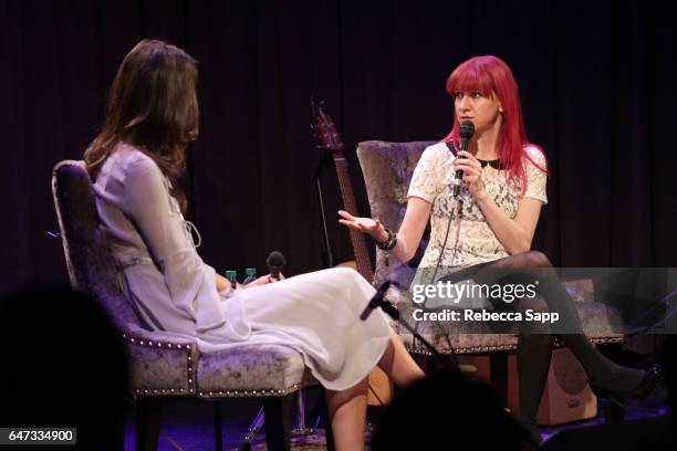 Singer/songwriter Dia Frampton speaks with Managing Editor for Yahoo Music Lyndsey Parker at Spotlight: Dia Frampton at The GRAMMY Museum on March 2,...