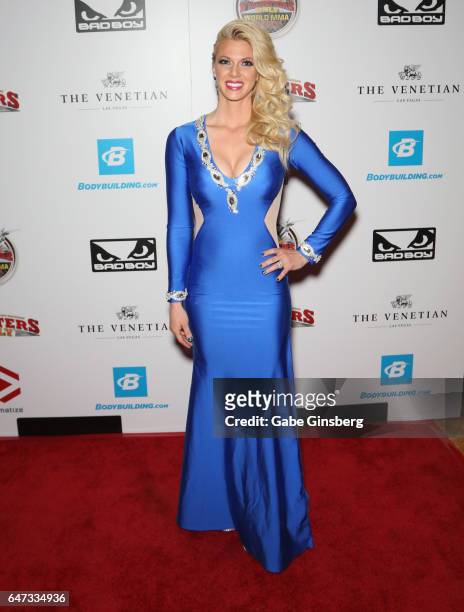 Television personality Aubrey Marunde attends the ninth annual Fighters Only World Mixed Martial Arts Awards at The Palazzo Las Vegas on March 2,...