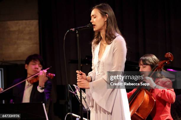 Singer/songwriter Dia Frampton performs at Spotlight: Dia Frampton at The GRAMMY Museum on March 2, 2017 in Los Angeles, California.