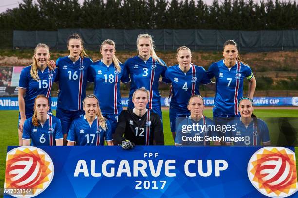 1st: Initial team of Iceland Women Elin Metta Jensen, Katrin Asbjornsdottir, Sandra Maria Jessen, Arna Sif Asgrimsdottir, Glodis Perla Viggosdottir,...