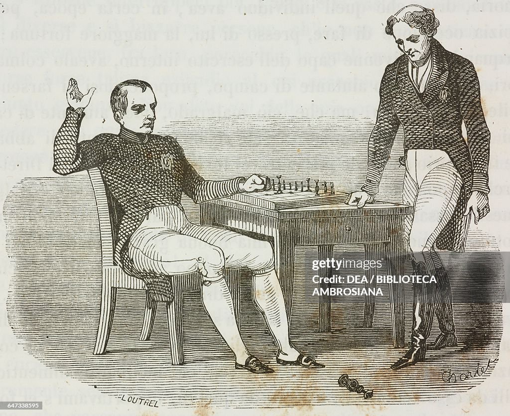 Napoleon Bonaparte, playing chess...