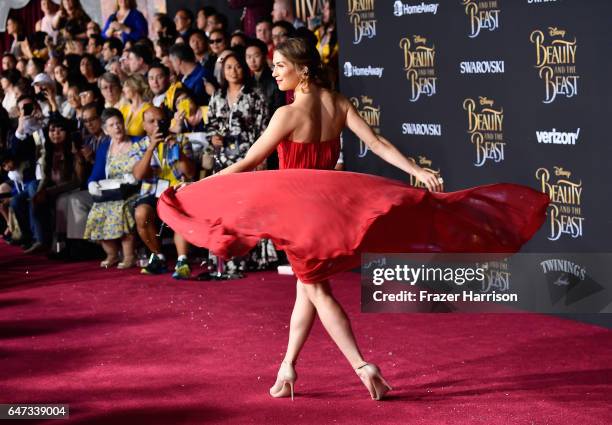 Actress Allison Holker attends Disney's 'Beauty and the Beast' premiere at El Capitan Theatre on March 2, 2017 in Los Angeles, California.