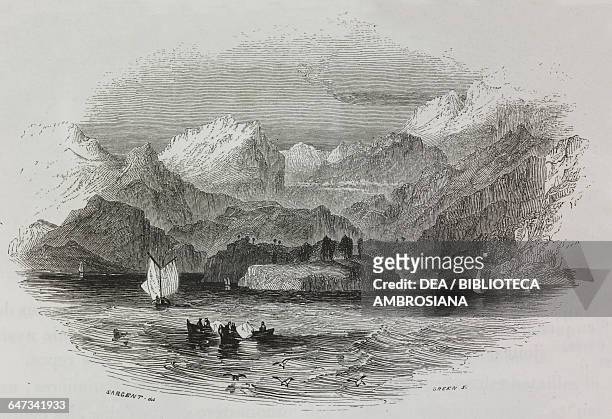 Coast of Epirus, Albania, engraving from Greece, Pictorial, Descriptive, and Historical by Christopher Wordsworth .