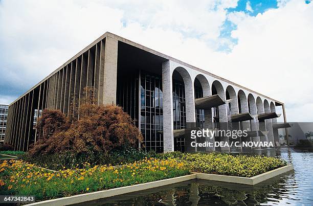 Justice Palace, also headquarters of the Ministry of Justice by Oscar Niemeyer , Brasilia , Federal District. Brazil, 20th century.